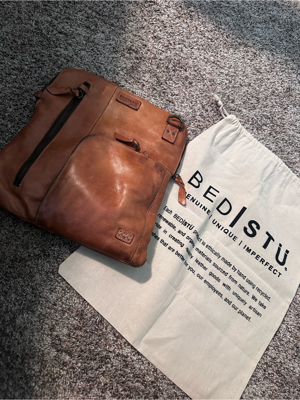 BED|STU Brown Leather Crossbody Bag